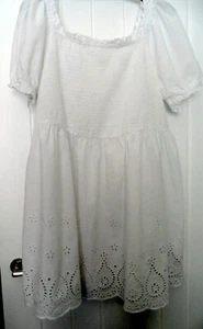 Summer Dress Size 22 Cotton White Plus Size - Picture 1 of 5