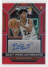 Ben Sheppard 2023-24 Panini Prizm Draft Picks Autographs Red Prizm /125 RC