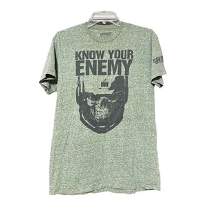 Call of Duty COD Mens Green Know Your Enemy Short Sleeve T Shirt Size Medium - Picture 1 of 4