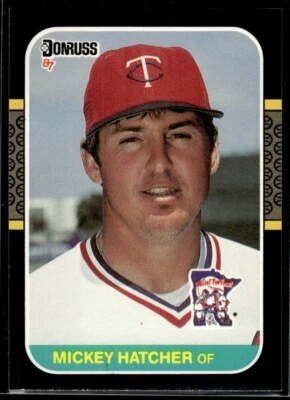 1987 Donruss #491 Mickey Hatcher Minnesota Twins - Image 1 of 2