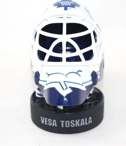 2009 McDonalds NHL Vesa TOSKALA Toronto Maple Leafs Goalie Mini Helmet Cover
