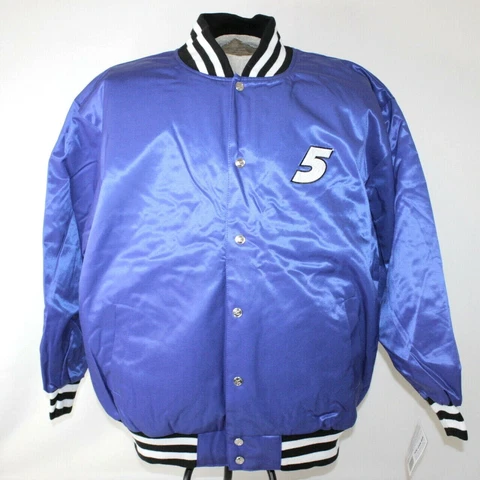 Kasey Kahne #5 Spell Out Nascar Chase Authentics Blue Button Up Jacket XL New Cover