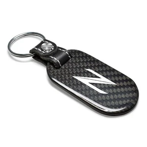 for Nissan 370Z Z Logo Real Carbon Fiber 3mm Thick Tag Style Key Chain Keychain - Bild 1 von 6