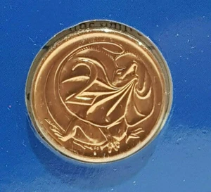 1984 Australian two cent 2c coin - Frilled Neck Lizard - UNC ex RAM mint set - Foto 1 di 2
