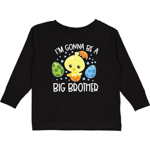 Inktastic Easter I'm Gonna Be A Big Brother With Toddler Long Sleeve T-Shirt Boy - Picture 1 of 3