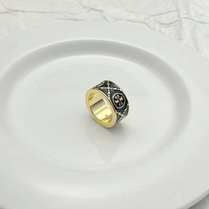 Tory Burch TB LOGO schwarzer Ring Größe 6 oder 7 oder 8 - Bild 1 von 4
