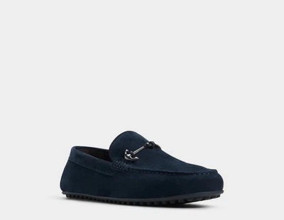 Mocasines de gamuza azul Alfo para hombre talla 10,5 Foto 1 de 4