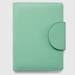 Kikki K Notebook Holder Green Leather B5 In-order Travel Personal Organiser - Picture 1 of 6