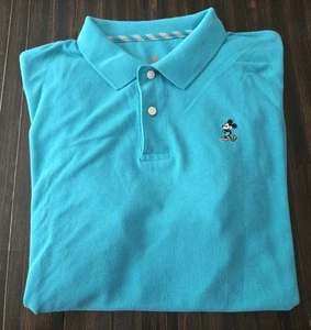 Walt Disney World Mens L Blue Disney Parks Polo Shirt Mickey Mouse Classic EUC - Bild 1 von 11