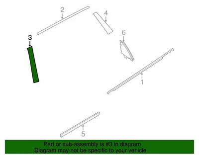 NEW OEM GENUINE 2014-2019 Nissan Rogue Right Black Out Tape 82816-4BA0A - Image 1 of 3