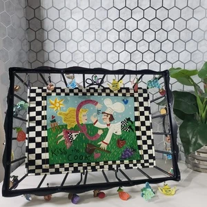 Silvestri Karen Rossi Kiss The Cook Serving Tray with Charms Wall Display RARE - Picture 1 of 22