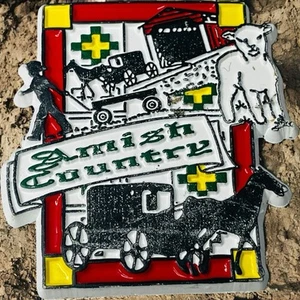 Imán de nevera de goma flexible Amish Country de colección caballo y cochecito - Imagen 1 de 4