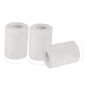 3 Pack White Cylinder Light Fixture Replacement Linen Frosted Glass Lamp Shade - Picture 1 of 8