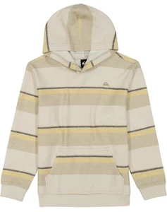 NWT Quiksilver Boy’s Twill Otway French Terry Hoddie Sweatshirt Striped SMALL 8 - Picture 1 of 7