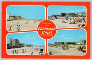 1960-70er GRUSS aus WILDWOOD CREST NJ VINTAGE POSTKARTE - Bild 1 von 2