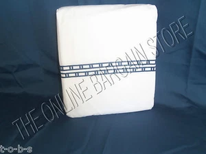 Pottery Barn Sutter Ink Blue Contemporary Embroidered Bed Duvet King California - Picture 1 of 6