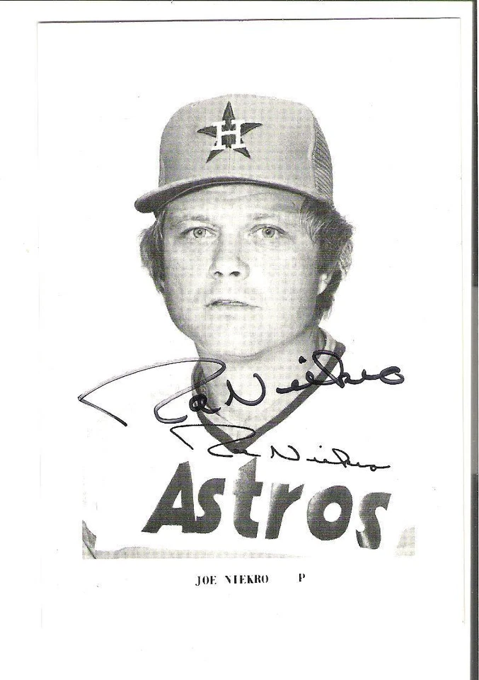 Joe Niekro AUTOGRAFIADO HOUSTON ASTROS 5x3.5 FOTO FIRMADA Foto 1 de 1