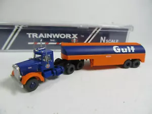 Trainworx 1:160 Peterbilt 350 Tankzug GULF OIL USA Fertigmodell - Picture 1 of 4