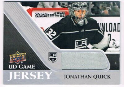 2020-21 UPPER DECK UD GAME JERSEY GREY JONATHAN QUICK LOS ANGELES KINGS #GJ-JQ - Image 1 of 2
