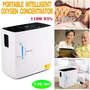 1-8L/min Portable 93% Concentrateur d’oxygène Générateur Machine Santé 110V/220V - Imagen 1 de 12