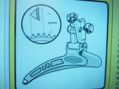 Huret Rival (3030-01) NOS Vintage Braze-On Front Mech Foto 1 de 4