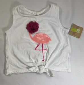 Crazy 8 Flaming shirt NEW 18-24 months flower white pink summer top - Picture 1 of 10