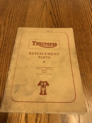 1956 Triumph ReplacementParts 目录 Speedtwin Thunderbird Tiger 100/110 奖杯 — 第 1/4 张图片