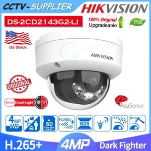New!! Hikvision 4MP Acusense Hybrid Light DS-2CD2143G2-LI Dome Network Camera US - Picture 1 of 19