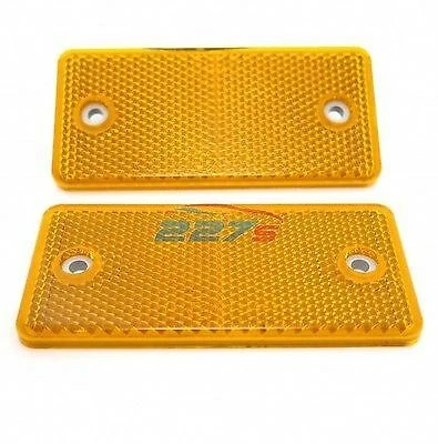 Reflectores rectangulares de 94 x 44 mm - Con orificios - Ámbar - Pack de 2 - Imagen 1 de 1