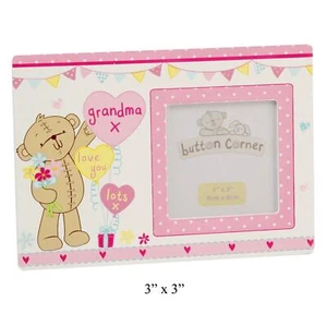 Grandma Button Corner MDF Photo Frame Christmas Birthday Mother's Day New Gift - Picture 1 of 1