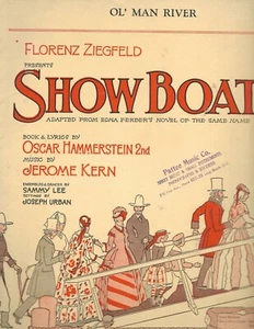 Ol Man River Show Boat Florenz Ziegfeld Sheet Music 1927 Piano Free Shipping - Imagen 1 de 8