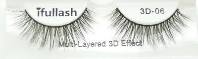 #3D-6, 6,12 pares de pestañas multicapa efecto visón sintético ifullah efecto 3D Foto 1 de 3