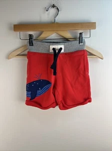 Mini Boden Shorts Size 3 Youth Red Whale Stretch Pockets Cotton Boys A75 - Picture 1 of 8