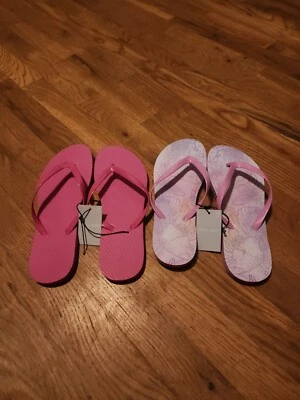 2 pares de chanclas West Loop para mujer blancas, rosas M medianas 7-8 Foto 1 de 4