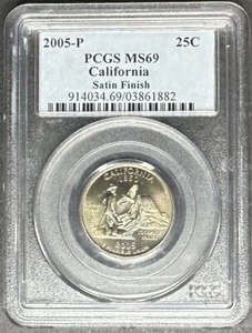 2005-P Satin California Quarter PCGS MS-69, Buy 3 Items, Get $5 Off!!! - Picture 1 of 2