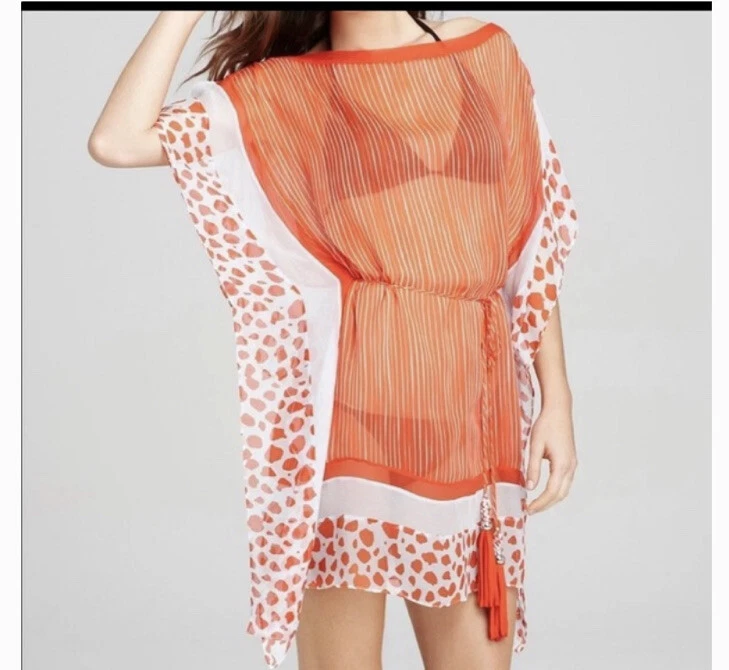 DVF diane von furstenberg Kainda caftán seda encubierta etiqueta nueva talla P Foto 1 de 4