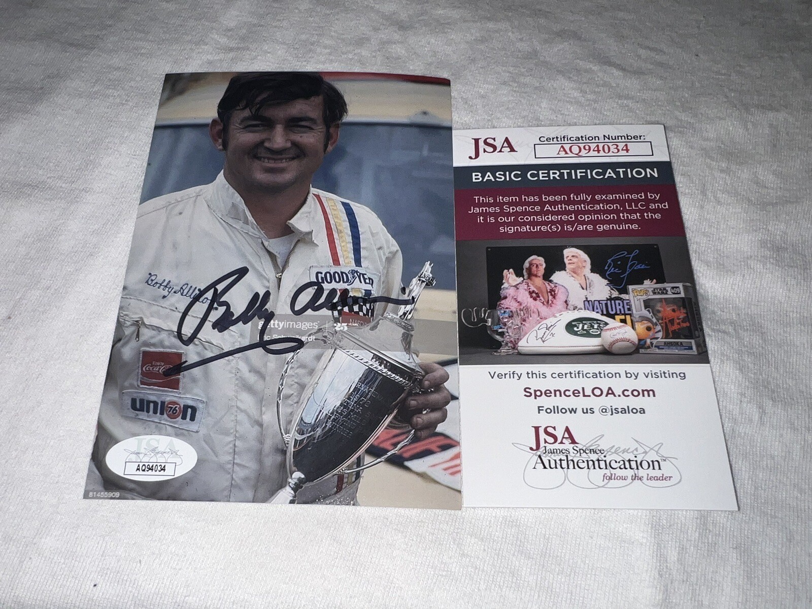Bobby Allison Autographed Signed 4X6 Photo Nascar Legend JSA Auth #2 