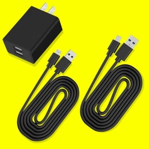 Quick Charge Dual Power Adapter 2x Cable 3ft f Samsung Galaxy Note 10+ SM-N975U - Picture 1 of 1