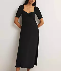BODEN Sweetheart jersey midi dress size 14 long black, D0355 --B7 - Picture 1 of 9