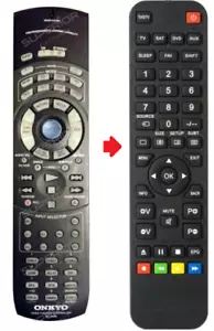 Mando a distancia de reemplazo para Onkyo TX-SR600 | TX-SR601 | TX-SR601E - Imagen 1 de 5