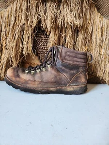 UGG AUSTRALIA BROWN LEATHER ANKLE BOOTS MENS 10 LACE UPS SN3241 - Picture 1 of 8