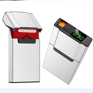Timed Cigarette Dispenser For Slim Cigarettes Lock Box with a Timer USB Lighter - Picture 1 of 9