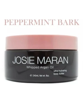 Josie Maran Whipped Argan Oil PEPPERMINT BARK Ultra-Hydrating Body Butter 8 oz. - Picture 1 of 4