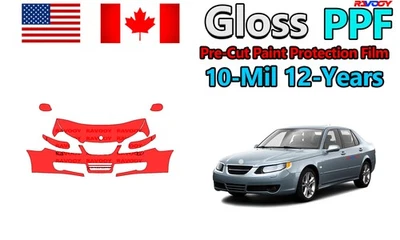 Película de protección de pintura PPF precortada brillante de 10 mil para SAAB 9-5 sedán 2.3T 2006-2009 Foto 1 de 4