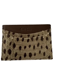 Paul Smith Card Holder Wallet | Grey Whipsnake Leather | Made in Italy - Picture 1 of 3