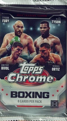 2024 TOPPS CHROME BOXING FACTORY SEALED HOBBY PACK FROM AN UNSEARCHED BOX NEW!!! - image 1 of 4