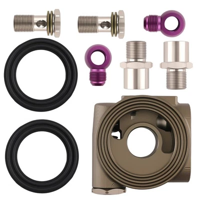 Ölfilter Adapter mit Thermostat M20x1.5 3/4-16UNF AN10 360° Drehgelenk - Image 1 of 4