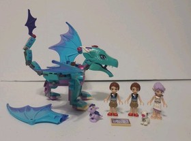 LEGO Elves Lot As Is. Blue WATER DRAGON, Emily, Baby Dragon, Aira. Read Descript