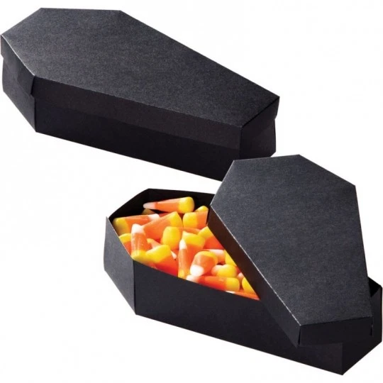 Halloween Coffin Treat Boxes with Lid 8 Pack 6" x 3" x 1.5" Paper Tableware - Image 1 of 1