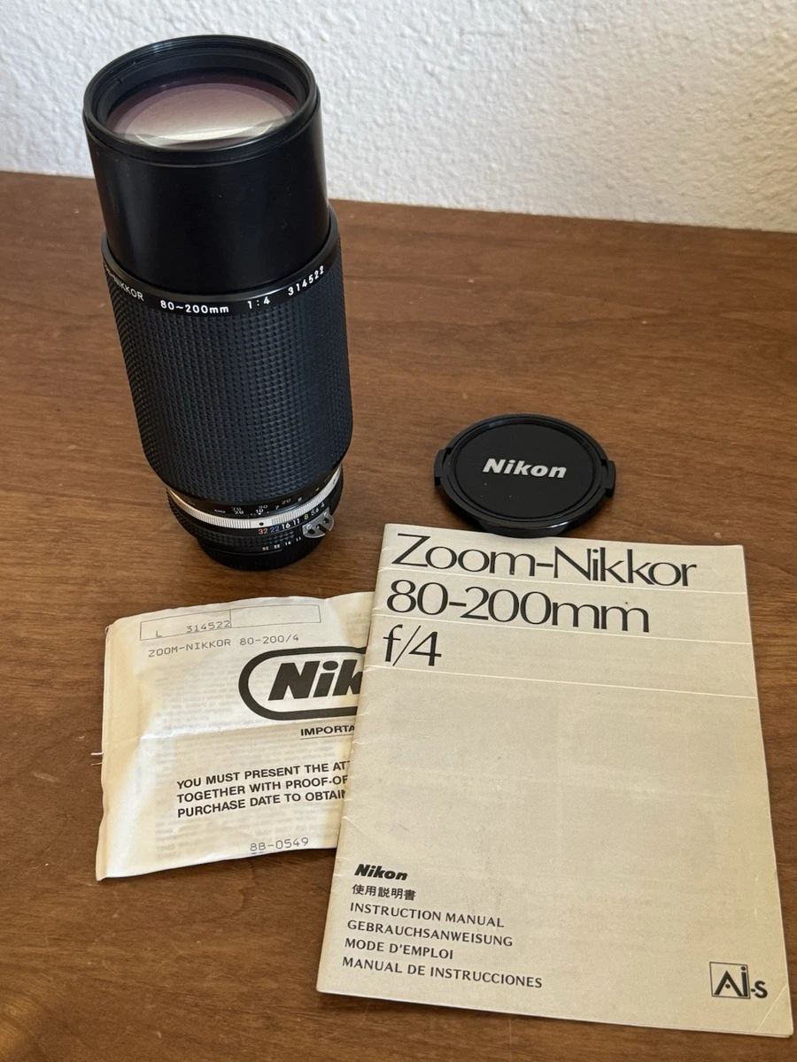 Nikon Zoom-NIKKOR f/4 Camera Lenses 80-200mm Focal for sale - eBay